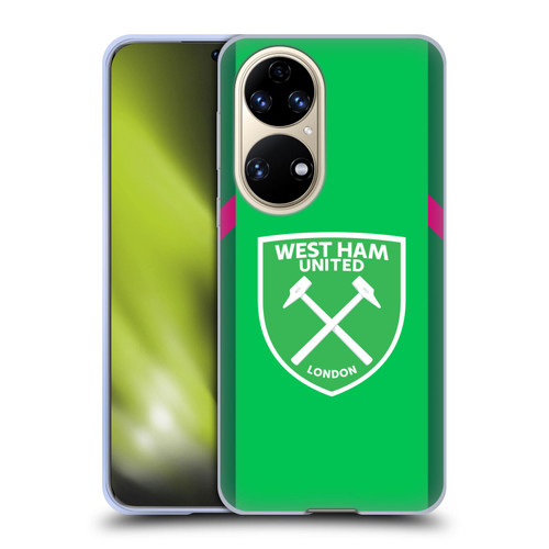 West Ham United FC 2023/24 Crest Kit Home Goalkeeper Soft Gel Case for Huawei P50