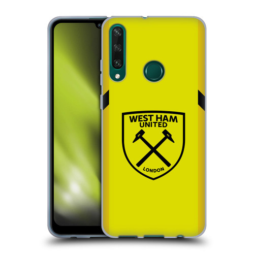 West Ham United FC 2023/24 Crest Kit Away Goalkeeper Soft Gel Case for Huawei Y6p
