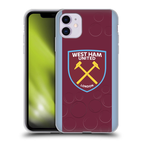 West Ham United FC 2023/24 Crest Kit Home Soft Gel Case for Apple iPhone 11