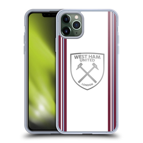 West Ham United FC 2023/24 Crest Kit Away Soft Gel Case for Apple iPhone 11 Pro Max