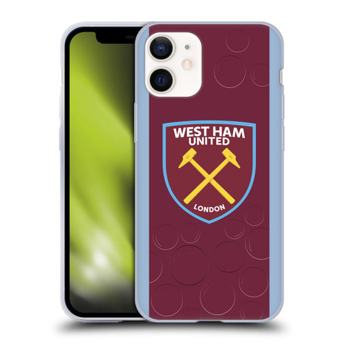 West Ham United FC 2023/24 Crest Kit Home Soft Gel Case for Apple iPhone 12 Mini