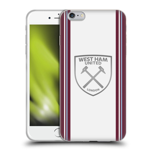 West Ham United FC 2023/24 Crest Kit Away Soft Gel Case for Apple iPhone 6 Plus / iPhone 6s Plus