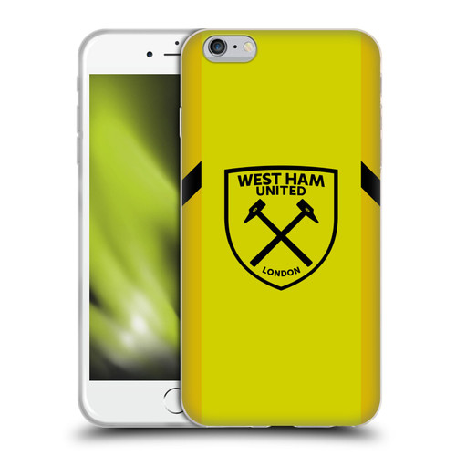 West Ham United FC 2023/24 Crest Kit Away Goalkeeper Soft Gel Case for Apple iPhone 6 Plus / iPhone 6s Plus