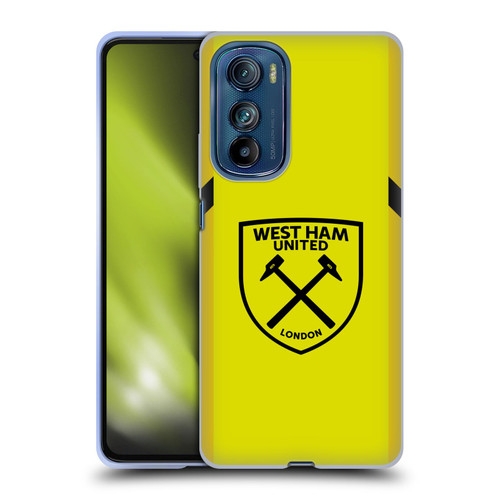 West Ham United FC 2023/24 Crest Kit Away Goalkeeper Soft Gel Case for Motorola Edge 30