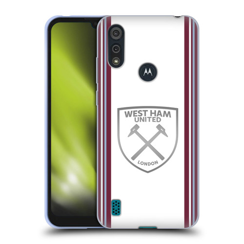 West Ham United FC 2023/24 Crest Kit Away Soft Gel Case for Motorola Moto E6s (2020)