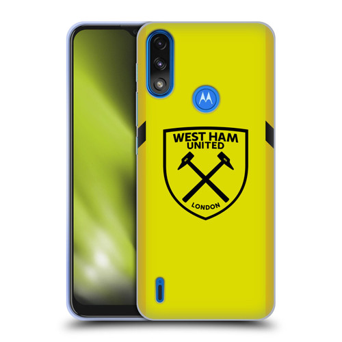 West Ham United FC 2023/24 Crest Kit Away Goalkeeper Soft Gel Case for Motorola Moto E7 Power / Moto E7i Power