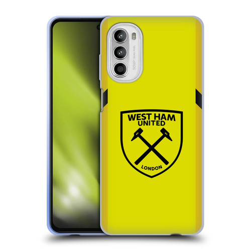West Ham United FC 2023/24 Crest Kit Away Goalkeeper Soft Gel Case for Motorola Moto G52