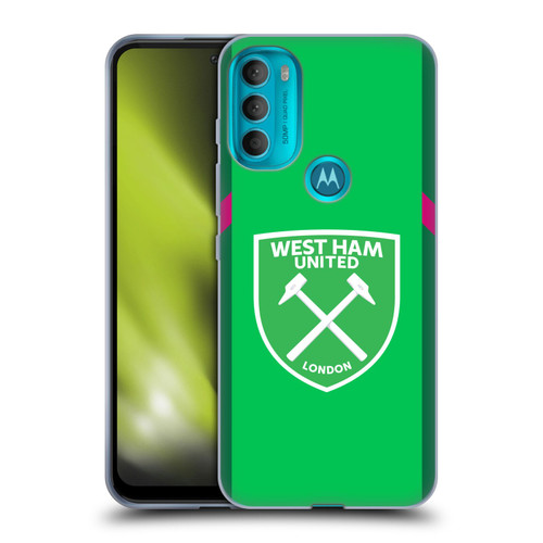 West Ham United FC 2023/24 Crest Kit Home Goalkeeper Soft Gel Case for Motorola Moto G71 5G