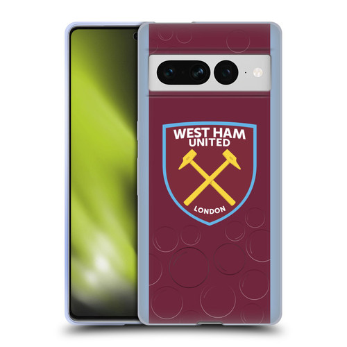 West Ham United FC 2023/24 Crest Kit Home Soft Gel Case for Google Pixel 7 Pro