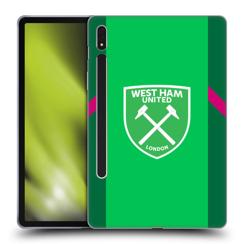 West Ham United FC 2023/24 Crest Kit Home Goalkeeper Soft Gel Case for Samsung Galaxy Tab S8