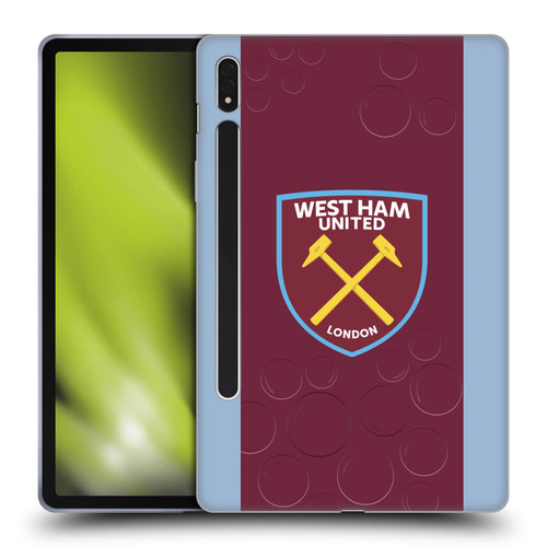 West Ham United FC 2023/24 Crest Kit Home Soft Gel Case for Samsung Galaxy Tab S8