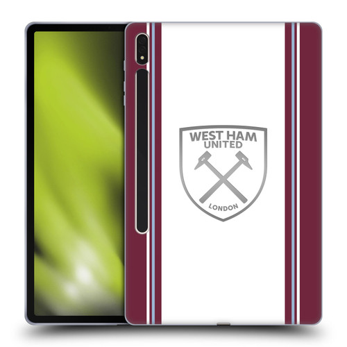 West Ham United FC 2023/24 Crest Kit Away Soft Gel Case for Samsung Galaxy Tab S8 Plus