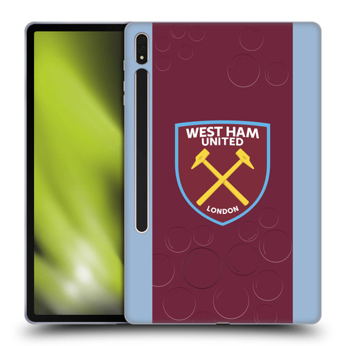 West Ham United FC 2023/24 Crest Kit Home Soft Gel Case for Samsung Galaxy Tab S8 Plus