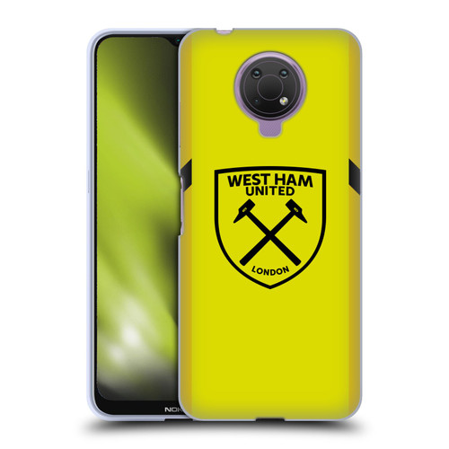 West Ham United FC 2023/24 Crest Kit Away Goalkeeper Soft Gel Case for Nokia G10