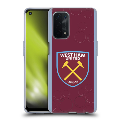 West Ham United FC 2023/24 Crest Kit Home Soft Gel Case for OPPO A54 5G