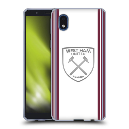 West Ham United FC 2023/24 Crest Kit Away Soft Gel Case for Samsung Galaxy A01 Core (2020)