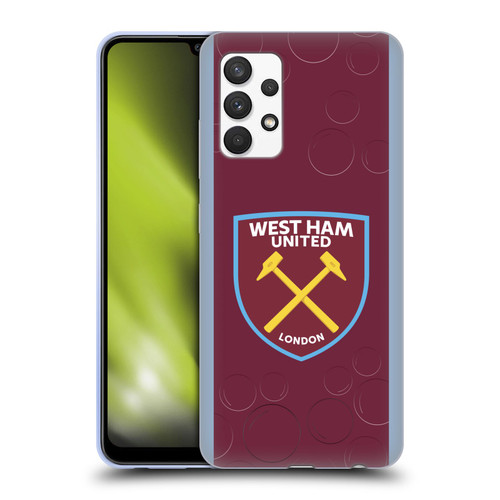 West Ham United FC 2023/24 Crest Kit Home Soft Gel Case for Samsung Galaxy A32 (2021)