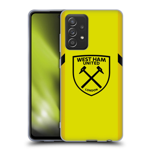 West Ham United FC 2023/24 Crest Kit Away Goalkeeper Soft Gel Case for Samsung Galaxy A52 / A52s / 5G (2021)