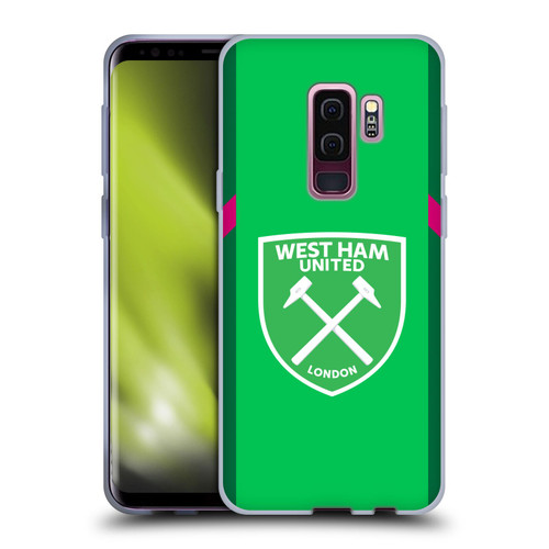 West Ham United FC 2023/24 Crest Kit Home Goalkeeper Soft Gel Case for Samsung Galaxy S9+ / S9 Plus