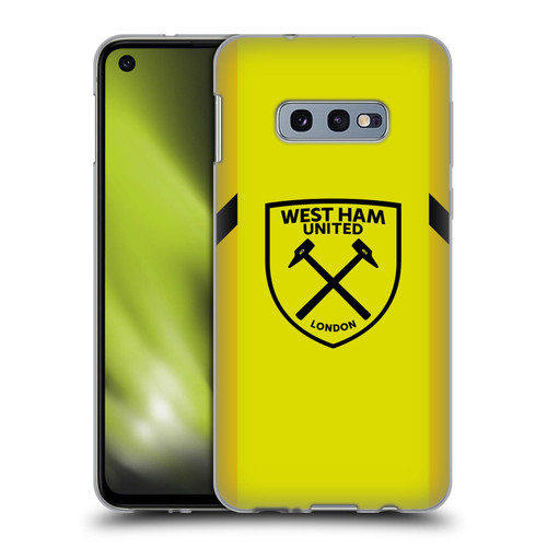 West Ham United FC 2023/24 Crest Kit Away Goalkeeper Soft Gel Case for Samsung Galaxy S10e