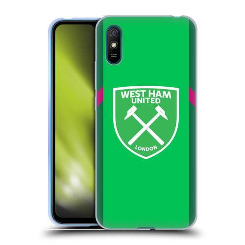 West Ham United FC 2023/24 Crest Kit Home Goalkeeper Soft Gel Case for Xiaomi Redmi 9A / Redmi 9AT