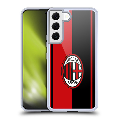 AC Milan Crest Red And Black Soft Gel Case for Samsung Galaxy S22 5G & MagSafe