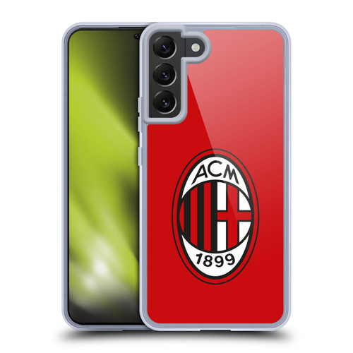 AC Milan Crest Full Colour Red Soft Gel Case for Samsung Galaxy S22+ 5G