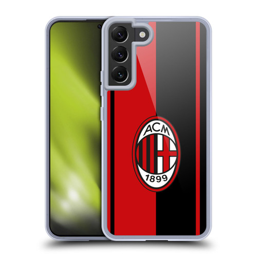 AC Milan Crest Red And Black Soft Gel Case for Samsung Galaxy S22+ 5G