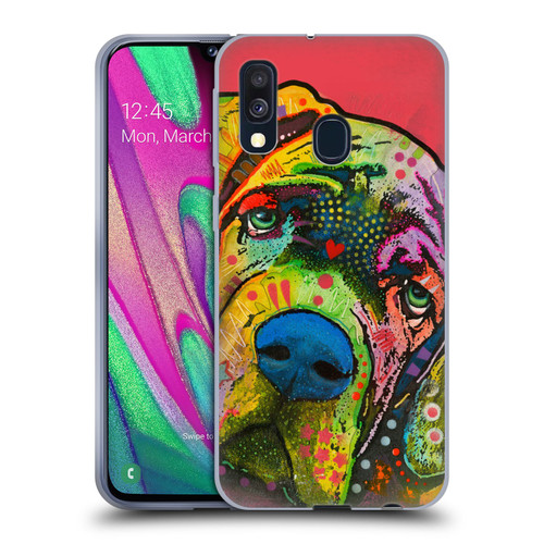 Dean Russo Dogs Mastiff Soft Gel Case for Samsung Galaxy A40 (2019)