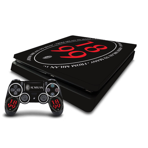 AC Milan Art 1899 Oversized Vinyl Sticker Skin Decal Cover for Sony PS4 Slim Console & Controller
