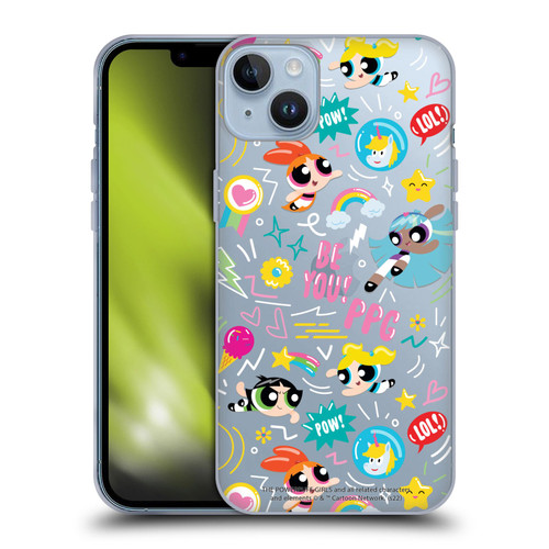The Powerpuff Girls Graphics Icons Soft Gel Case for Apple iPhone 14 Plus