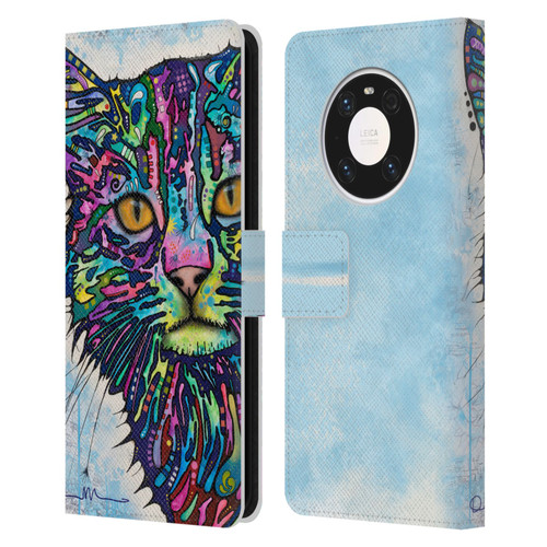 Dean Russo Cats Diligence Leather Book Wallet Case Cover For Huawei Mate 40 Pro 5G
