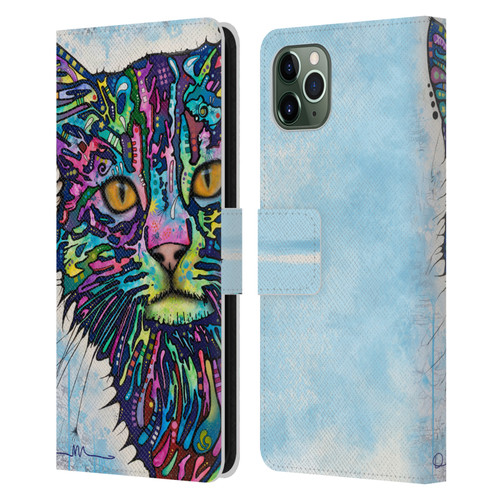 Dean Russo Cats Diligence Leather Book Wallet Case Cover For Apple iPhone 11 Pro Max