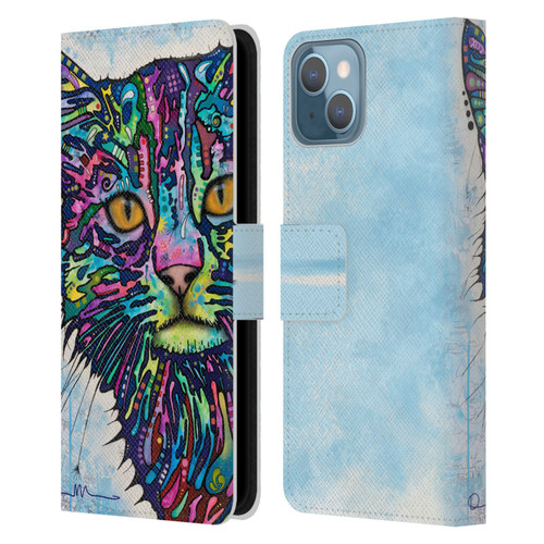 Dean Russo Cats Diligence Leather Book Wallet Case Cover For Apple iPhone 13