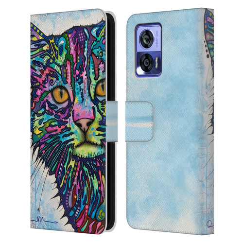Dean Russo Cats Diligence Leather Book Wallet Case Cover For Motorola Edge 30 Neo 5G