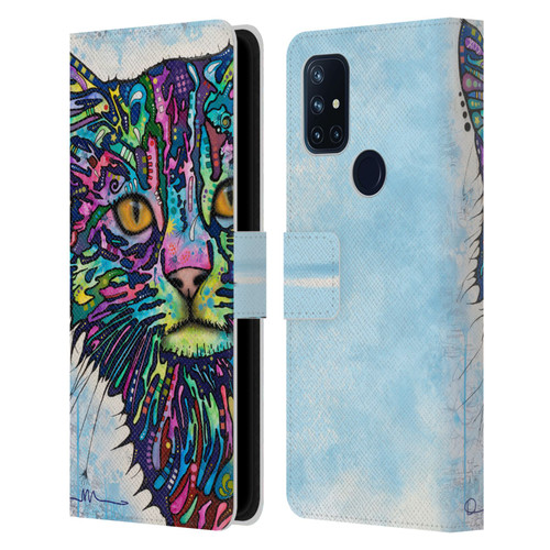 Dean Russo Cats Diligence Leather Book Wallet Case Cover For OnePlus Nord N10 5G