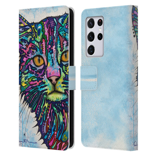 Dean Russo Cats Diligence Leather Book Wallet Case Cover For Samsung Galaxy S21 Ultra 5G