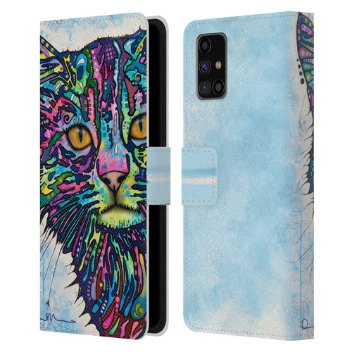Dean Russo Cats Diligence Leather Book Wallet Case Cover For Samsung Galaxy M31s (2020)