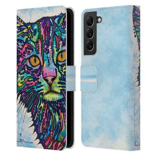 Dean Russo Cats Diligence Leather Book Wallet Case Cover For Samsung Galaxy S22+ 5G