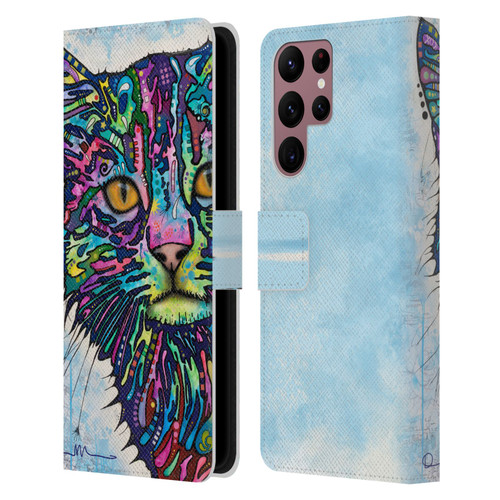 Dean Russo Cats Diligence Leather Book Wallet Case Cover For Samsung Galaxy S22 Ultra 5G