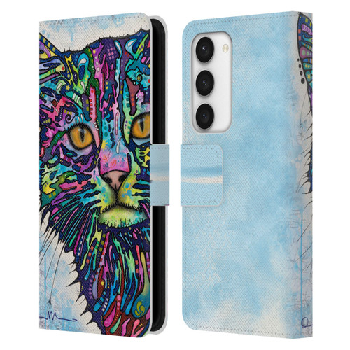 Dean Russo Cats Diligence Leather Book Wallet Case Cover For Samsung Galaxy S23 5G