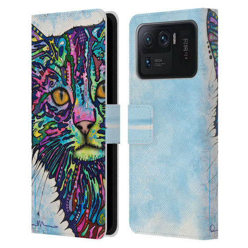 Dean Russo Cats Diligence Leather Book Wallet Case Cover For Xiaomi Mi 11 Ultra