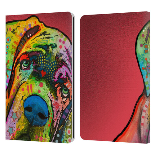 Dean Russo Dogs Mastiff Leather Book Wallet Case Cover For Amazon Kindle Paperwhite 1 / 2 / 3