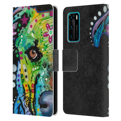 Dean Russo Dogs Bulldog Leather Book Wallet Case Cover For Huawei P40 5G