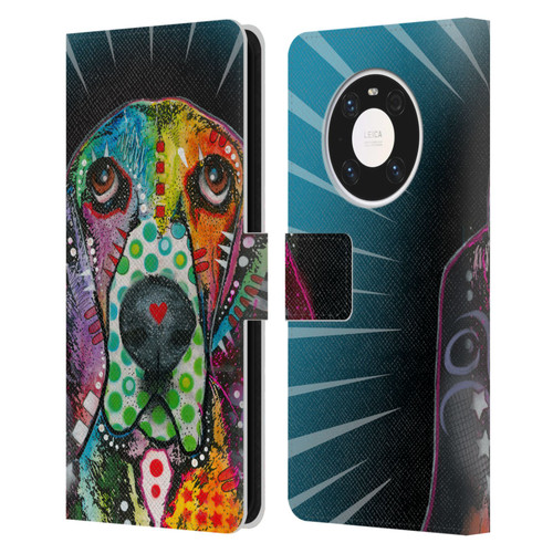 Dean Russo Dogs Hound Leather Book Wallet Case Cover For Huawei Mate 40 Pro 5G