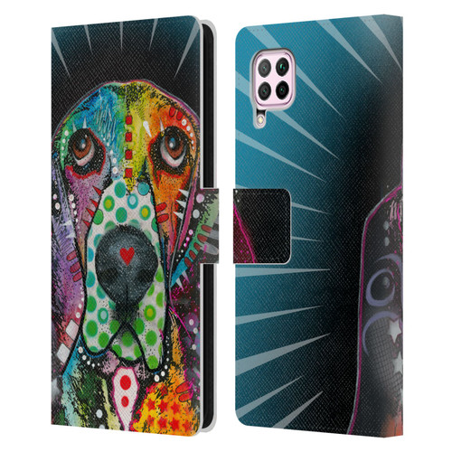 Dean Russo Dogs Hound Leather Book Wallet Case Cover For Huawei Nova 6 SE / P40 Lite