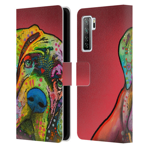 Dean Russo Dogs Mastiff Leather Book Wallet Case Cover For Huawei Nova 7 SE/P40 Lite 5G