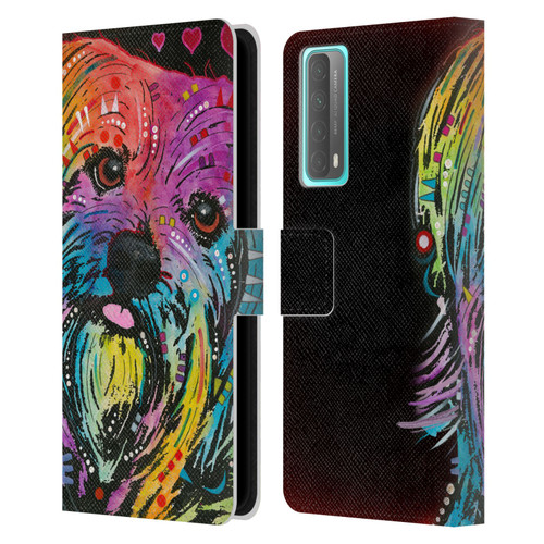 Dean Russo Dogs Yorkie Leather Book Wallet Case Cover For Huawei P Smart (2021)