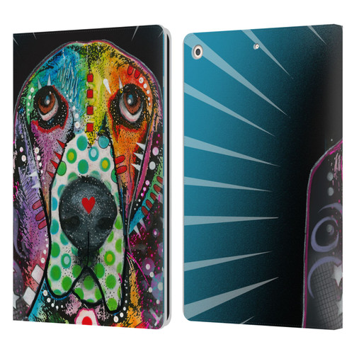 Dean Russo Dogs Hound Leather Book Wallet Case Cover For Apple iPad 10.2 2019/2020/2021