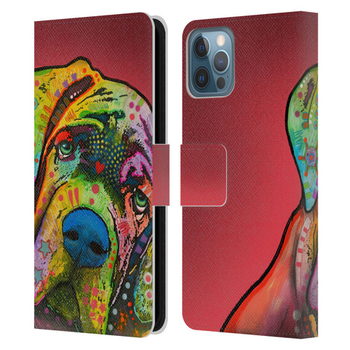 Dean Russo Dogs Mastiff Leather Book Wallet Case Cover For Apple iPhone 12 / iPhone 12 Pro